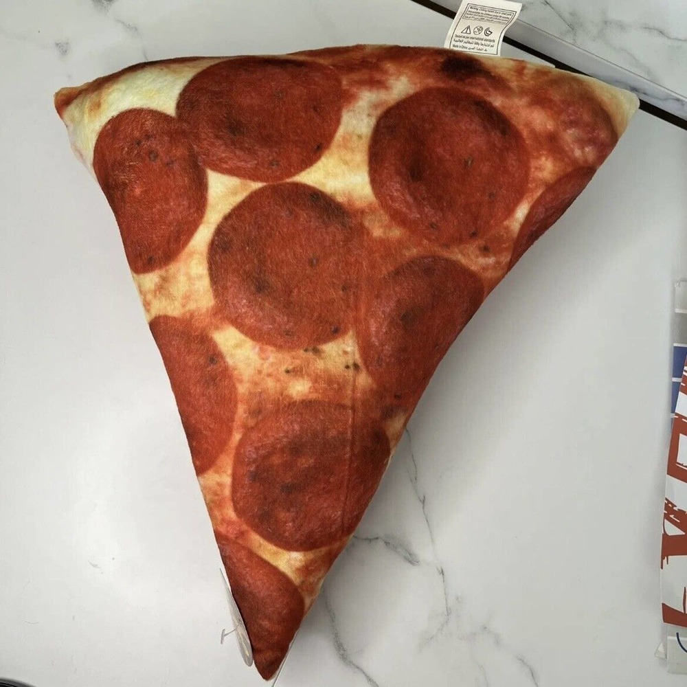 12.75" PIZZA SLICE PILLOW PLUSH TOY STUFFED NEW Fun Room Decor Gifts Prizes - Picture 3 of 5